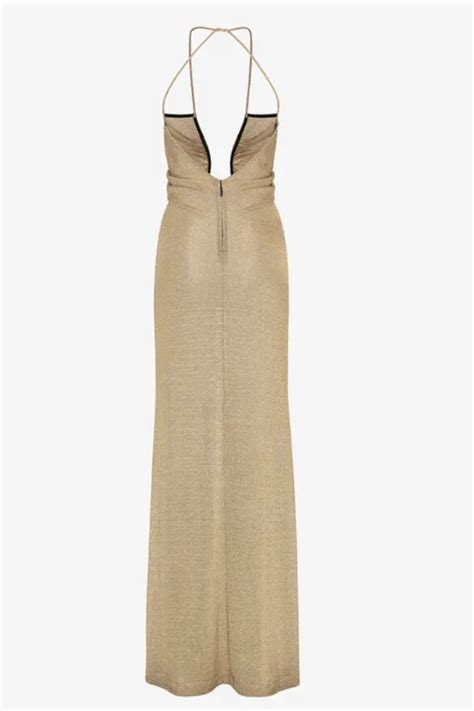 fendi gold lurex dress hire|Fendi.